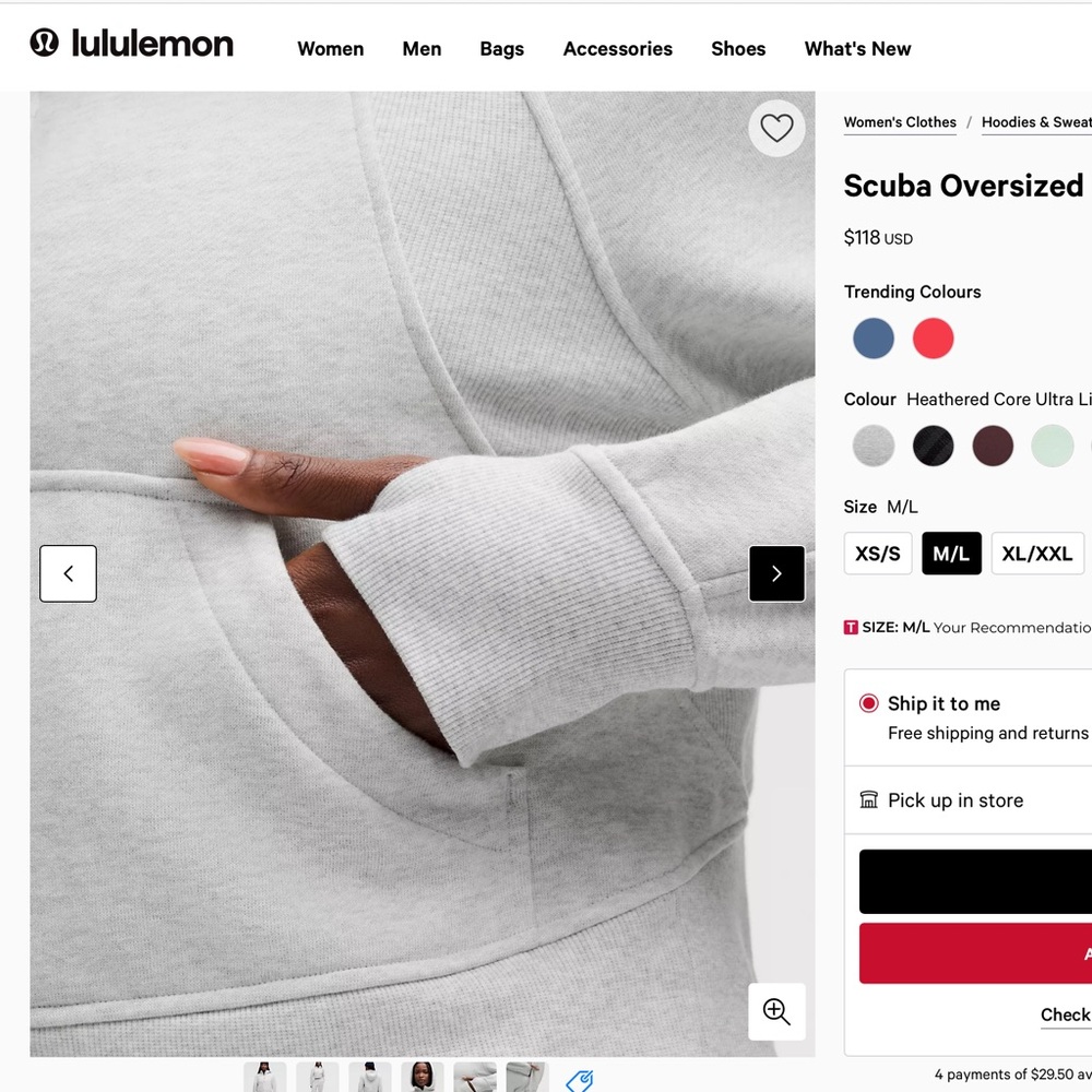 Lululemon Scuba Oversized Half-Zip Hoodie - Picture 5 of 8